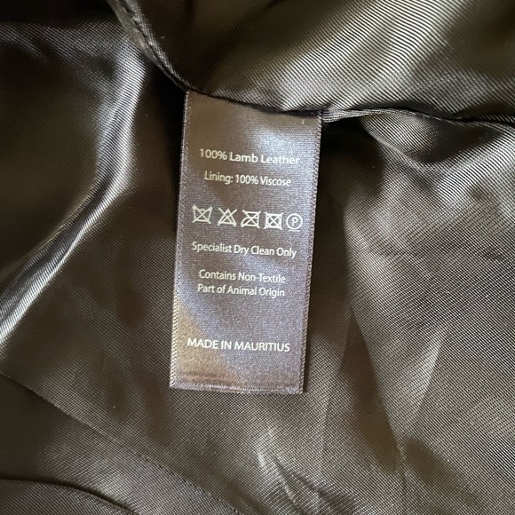 NWT Lab Leather Dropped Shoulder Biker Jacket - Picture 13 of 14